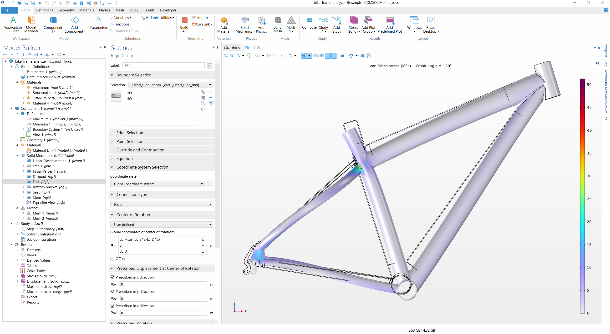 Structural Mechanics Module: Pevnostní analýza rámu kola